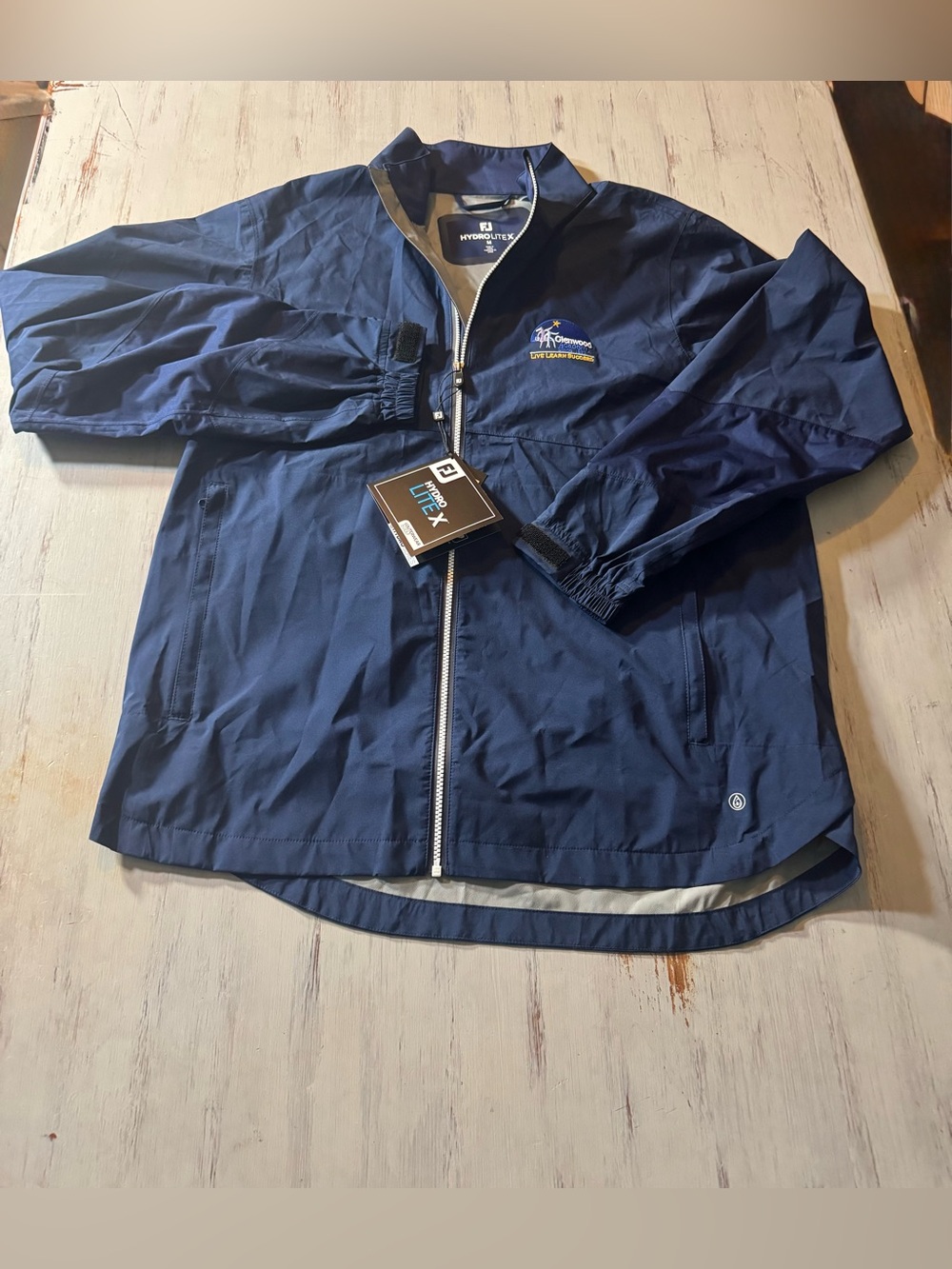 FootJoy HydroLite X Golf Rain Jacket Mens M Navy Waterproof NWT Glenwood Academy